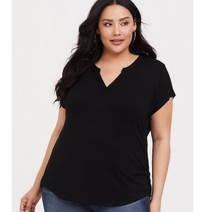 Torrid Size 0 Black Dolman Tee